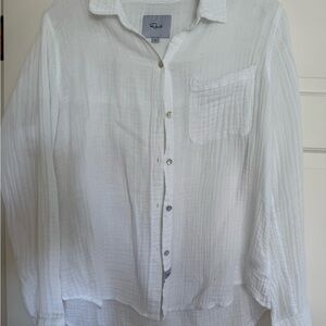 Rails White gauze Button Down Shirt